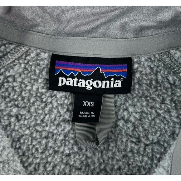 Patagonia Womens Better Sweater 1/4 Zip Fleece Heather Birch White Hiking XXS - Picture 7 of 9